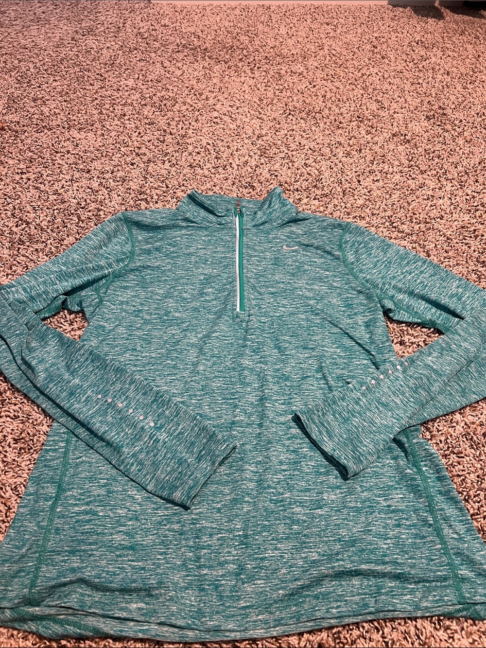 Nike Women's Teal Heather Quarter-Zip Pullover
